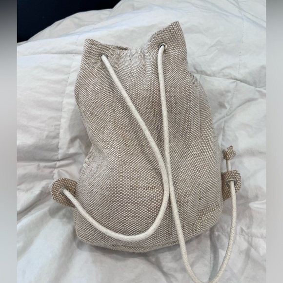 ZARA | Kids Embroidered Drawstring Bucket Backpack, 100% Cotton - Picture 2 of 6